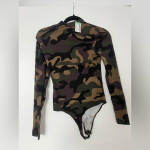 Camouflage Long Sleeve Bodysuit